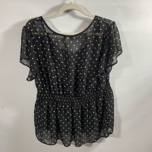 torrid Tops - Torrid | Black and White Polka Dot Flowy Top Sz 2 torrid Tops - Torrid | Black and White Polka Dot Flowy Top Sz 2